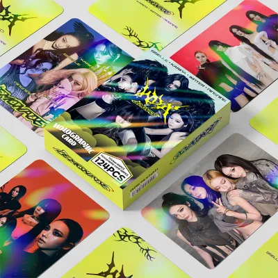 124pcs/box Aespa Photocards LEMONADE Holographic Card KPOP Holographic LOMO card Sticker Collection