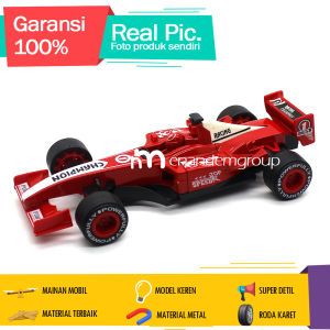 Diecast Miniatur Mainan Mobil Besi Formula Champion Turbo Pullback Besi