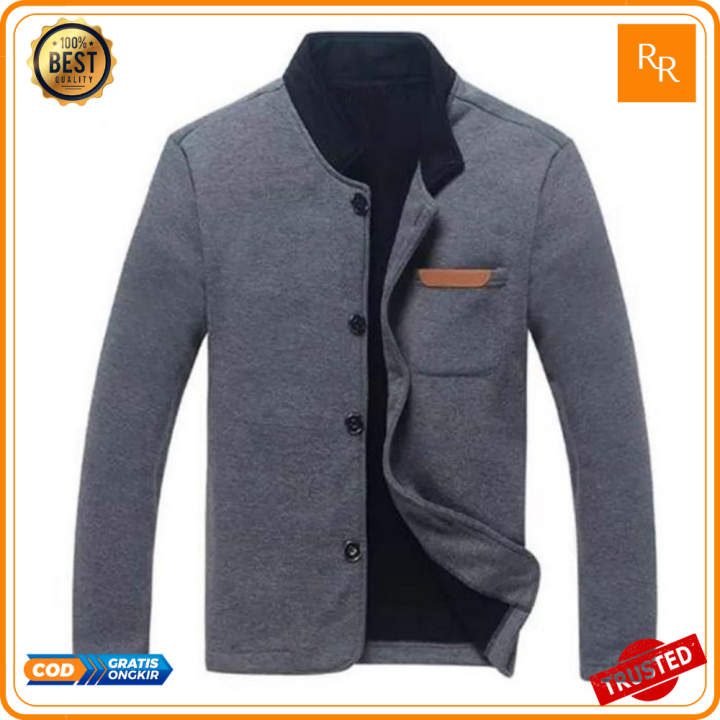 Jas Blazer Kemeja Pria Cowok Lengan Panjang Casual Kekinian Viral