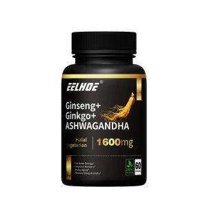 Ginseng Ginkgo Biloba Ashwagandha 1600 mg Meningkatkan sirkulasi darah daya ingat dan konsentrasi