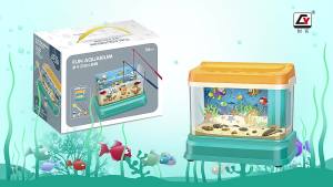 LZD  Baby Simulation Aquarium Supportable Real Fish Fish Catching Fish Tank Educational Electric Water Circulation Childrens Magnetic Fishing Toys