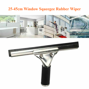 25/35/45cm Professional Window Squeegee Glass Cleaner Applicator Rubber Wiper Blade Set