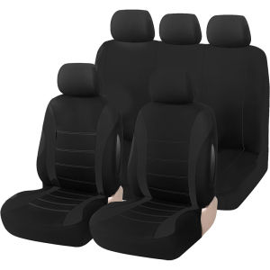 Car Seat Cover Full Sets Washable and Breathable Premium Cloth Automotive Seat Protectors Airbag Compatible Universal Fit Accessories Auto for Most Cars Trucks Sedan Van SUVs