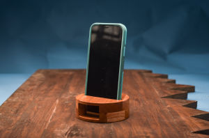 Wooden Phone Amplifier (ROUND) | Something From Nothing