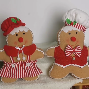 Festival Christmas Gingerbreads Man Polyester Pillow Soft Cushion for Home Decoration Holiday Gift