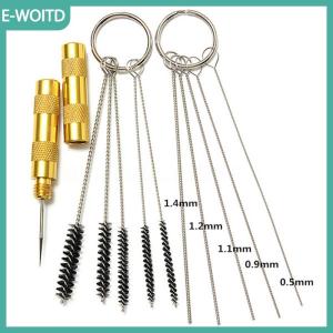 【E-WOITD】 11 chiếc Bộ dụng cụ sửa chữa phun sơn phun sơn Bộ cọ kim thép không gỉ