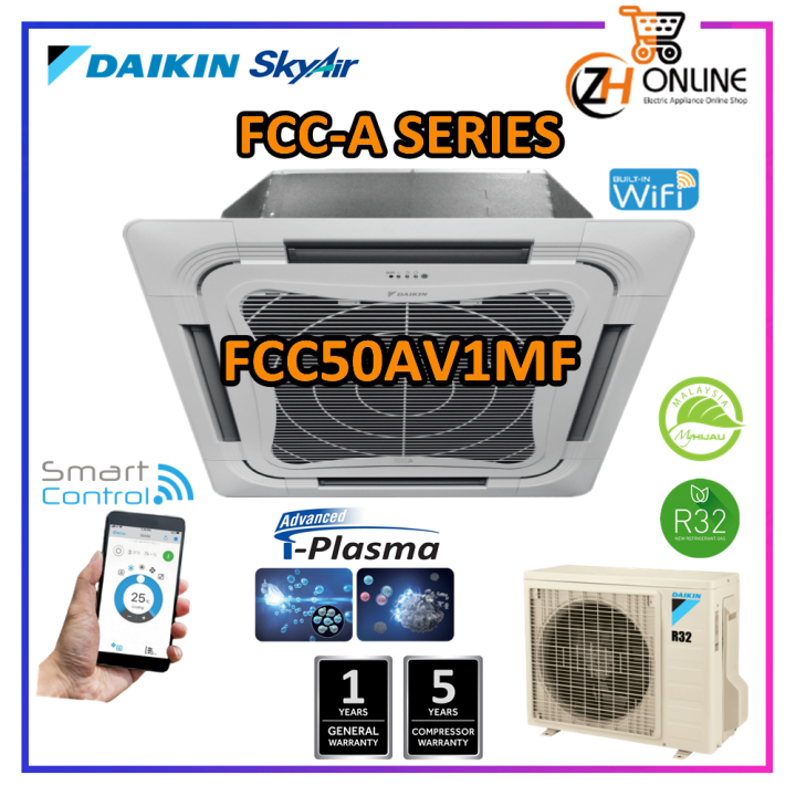 Daikin 2hp Fcc50av1mf R32 Ceiling Cassette Wifi With I Plasma Fcc A Series Fcc50a And Rc50a Fcc A 5401