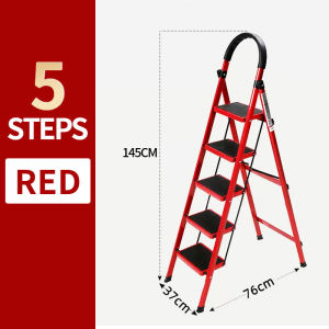 บันไดพับได้ บันไดเหล็ก บันไดเหล็กพับได้ รับน้ำหนักได้ 80kg บันไดพับได้ บันไดอเนกประสงค์  มี4แบบให้เลือก 3/4/5/6ขั้น