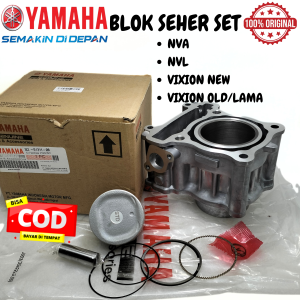 BLOK SEHER SET KOMPLIT PLUS PISTON KIT YAMAHA 3C1/1PA NVA NVL VIXION NEW OLD/LAMA KUALITAS ASLI YGP CYLINDER COMP ORI