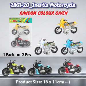 2in1 Inertia Motorcycle Toy Set | Inertia Power Motorbike Model Toys Random Colour | Kids Boys Gift Racing Bike Mini Toy