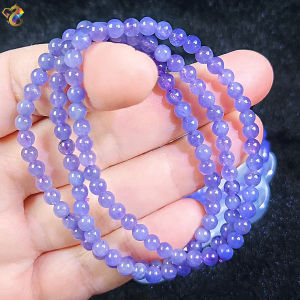 Graduation Grade Tanzanite Barrel Round Beads Bracelet