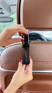 Móc treo đồ ô tô kèm giá đỡ kẹp điện thoại trên xe ô tô gài trước ghế sau tiện lợi chắc chắn Phukienprocare
