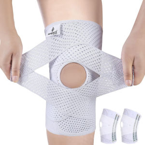 NEENCA 2-Pack Knee Brace for Knee Pain Compression Knee Support with Air Mesh Fabric Adjustable Knee Wrap with Side Stabilizers Ultra-Soft Bandage for Sports Running Meniscus Tear ACL Arthritis Relief