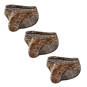 CMENIN ADANNU 3Pcs Leopard Nylon Pouch Briefs Đồ Lót Nam Ins Phong Cách Thoải Mái Cao Nhanh Chóng Jockstrap Quần Lót Nam AD744