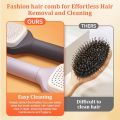 Self Cleaning Hair Brushes, Retractable Hair Brush, Easy Clean Hair Brush with Retractable Bristles, Anti Static Massage Comb Brush for Effortless Hair Removal and Cleaning (Grey). 