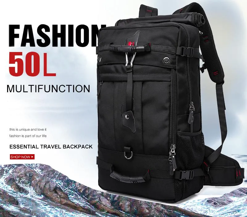 KAKA 50L Waterproof Travel Backpack Men Women Multifunctional