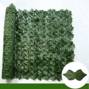 100cm artificial green ivy hedge fence panel artificial ivy leaves outdoor home garden balcony fence screen turf