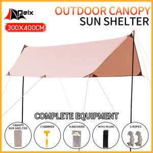 canopy tent outdoor waterproof Sun Shelter Tarp Rain Flying Anti Uv Beach 3X4M/3X5M Garden Backyard Carport with Tent Poles