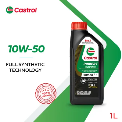 Castrol POWER1 ULTIMATE 4T 10W-50 (1L) Motorcycle Full Synthetic API SP JASO MA2