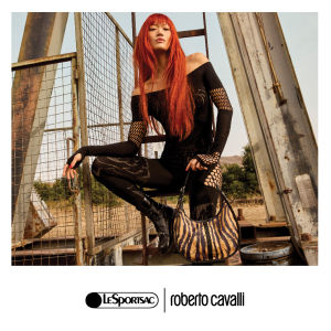 Lesportsac x Roberto Cavalli Bologna Medium Bag กระเป๋าสะพายไหล่ใบกลาง Style 5239