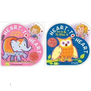 Sách - Nối Số Tô Màu - Bé học đếm từ 1 đến 10 Heart to heart - ndbooks