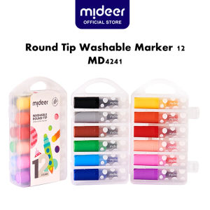 Mideer Washable Round-Tip Watercolor Marker - 12 colours | Mideer可洗圆形水彩标记-12种颜色