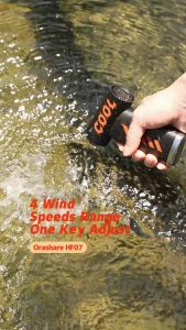 【BIG SAVINGS】 Orashare HF07 3 in 1 Portable Turbo Jet Fan 9000mAh Battery Rechargeable Fan 100 Speed With Light