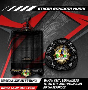Stiker Decal Sangkar Burung Murai Sangkar Bulat Custom COD High Quality Anti Air Murah