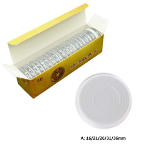 Storage Box 46mm Plastic Transparent Organizer Adjustable Pad Ring 16-40mm for Cosmetic Makeup Nail Art Crafts