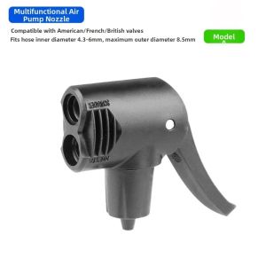 SHIRUI 7 Kiểu Dáng Đầu nối vòi bơm tay cho xe đạp Đen Nhựa Bộ chuyển đổi đầu kép Schrader/Presta Chất lượng cao Vòi bơm hơi dành cho xe đạp địa hình và xe đạp đường trường