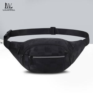 LouisWill Waist Bag Chest Bag Crossbody Chest Bag Multi-Functional Fitness Bag Small Waist Pouch Waterproof Wear-Resistant Waist Bag with Adjustable Strap for Workout Running