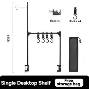 Orzee Outdoors New Aluminum Alloy Adjustable Folding Camping Lantern Stand with Single Hook Portable Picnic Hanger Light Bracket Local Seller 24-Hour Shipping