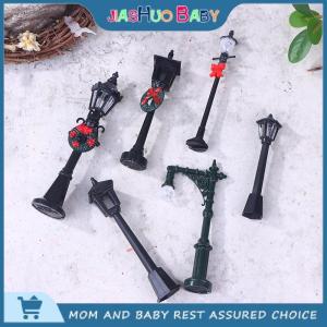 JiaShuo Baby Toy 2 12pcs Dollhouse Mini Christmas Street Lights Garden Street Lights Simulation Model Miniatures Lights Ornaments Home Decor