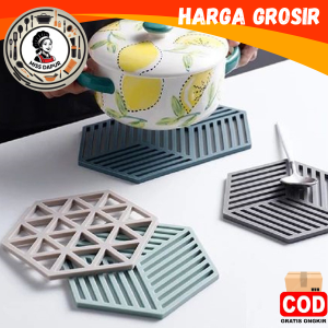TATAKAN GELAS SILICONE HEXAGONAL SERBAGUNA / TATAKAN HEXAGON SILOKON PAD MEJA MAKAN DAPUR GELAS CANGKIR KOPI