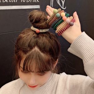 SET 03 DÂY CỘT TÓC LÒ XO MIX HẠT - SET 05 CỘT LÒ XO HÌNH HỌC LOẠI MỀM DAI KHÔNG GÃY TÓC