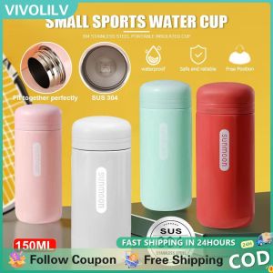 VIVOLILV 150ml Mini Vacuum Cup Flask 304 Stainless Steel Thermos Tumbler Hot And Cold Insulation Mug Leak-Proof Thermos Bottle Cute Creative Gift Cup