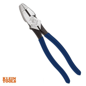 Klein Tools 9-Inch Non-Crimping Pliers D213-9NE – High-Leverage Side Cutting Lineman’s Pliers for Heavy-Duty Use