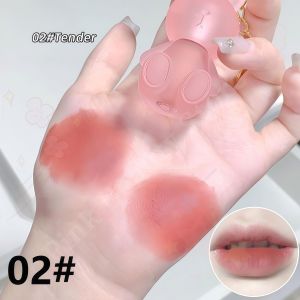Gege Bear Cute Bunny Lip Mud - Velvet Matte Lipstick Waterproof And Non-Transferable Brightens Complexion Non-Drying And Moisturizing