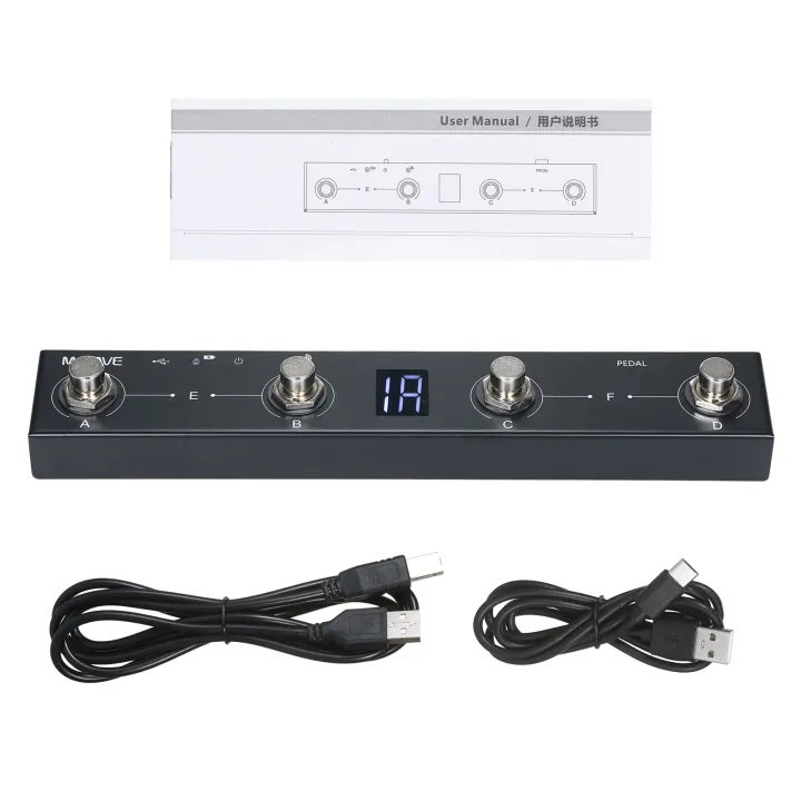 Pédale MIDI Portable à 4 Boutons - Pour Contrôleur MIDI M-VAVE Chocolate - Rechargeable, Autonome 12h - 10