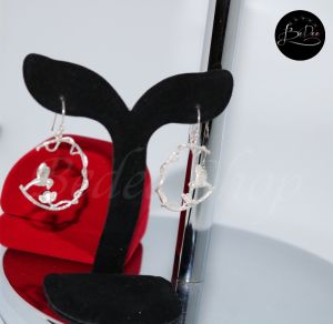 ต่างหูเงินแท้ 98% ต่างหูเงิน ต่างหูผู้หญิง ต่างหูห้อย เงินแท้ทั้งชิ้น ไม่ใช่เงินชุบ ไม่ลอกแน่นอน BedeeSilver BedeeShop รหัส BD-ER-98011