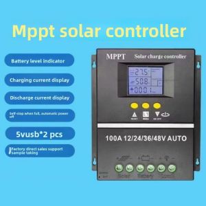 LONGB Digital Display MPPT Solar Controller Protects Battery 60A 80A 100A Battery Charger Useful 12V/48V Solar Control Panel Home Use