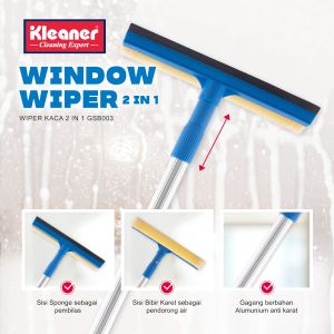 Kleaner Wiper Teleskopik 2 in 1 Alat Pembersih Kaca Window Wiper Serbaguna GSB003