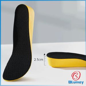 Blumey แผ่นเสริมส้นรองเท้า เพิ่มส่วนสูง 1.5cm 2.5cm 3.5cm เพิ่มความสูง ใส่ในรองเท้า รูระบายอากาศ Black Heightened insoles