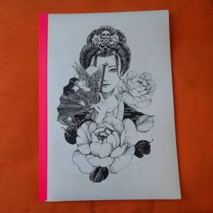 แบบสักลาย แบบลายสัก ลายผู้หญิงจีน เเทดทูรอยสัก 1 ชุดมี 40 แผ่น (ไม่ใช่สติ๊กเกอร์)