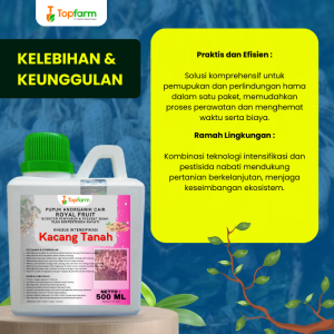 Pupuk Pestisida Topfarm / Pupuk Pelebat Buah Kacang Tanah / Obat Semprot Buah Kacang Tanah / Obat Pembasmi Hama Cacing Tanah / Obat Hama Kacang Tanah / Obat Hitam Tanaman Kacang Panjang