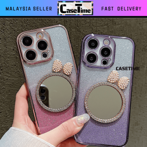 OPPO Reno 5F Reno 10 Reno 10 Pro Reno 11 Reno 11 Pro Reno 12 Reno 12 Pro Reno 13 Reno 13 Pro Reno 13F 4G 5G electroplated glitter 2 in 1 transparent shining bling camera protect ribbon mirror soft case casing 手机壳