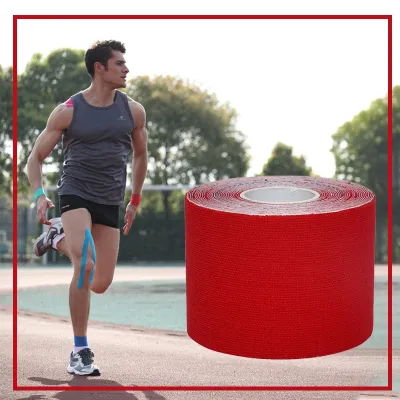 🇸🇬[In Stock]Kinesiology Sports Tape KT Tape (5m x 5cm) Elastic Tape Kinesio Tape Pre Cut Recovery Fitness Bandages