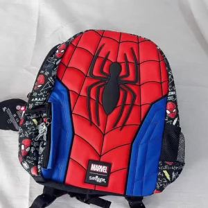 Australia Smiggle Original Childrens Schoolbag Boys Cool Backpack Cartoon Spider With Rain Cover Kids Bags 14 Inches