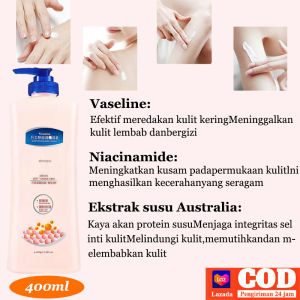 [100% Vaselin]Vaseline body lotion pemutih badan Vitamin E dan Nicotinamide Losion mencerahkan warna