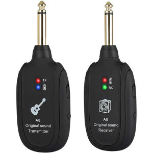 A8 UHF Guitar Wireless System Transmitter Receiver Built-in Recha rgeable Wireless Guitar Transmitter For Electric Guitar Bass